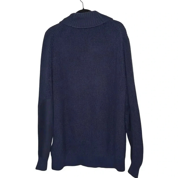 L.L. Bean Men’s Heavyweight Shawl Collar Sweater Navy Blue Size XL - Picture 2 of 7